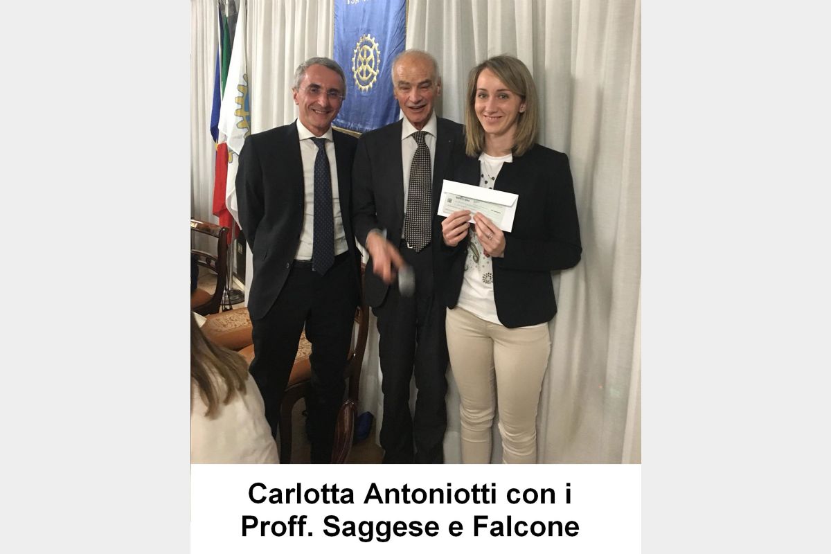 Carlotta Antoniotti con Proff. Saggese e Falcone